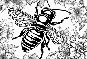 tattoo of mother bee tattoo idea