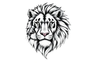 Realistic lion tattoo idea