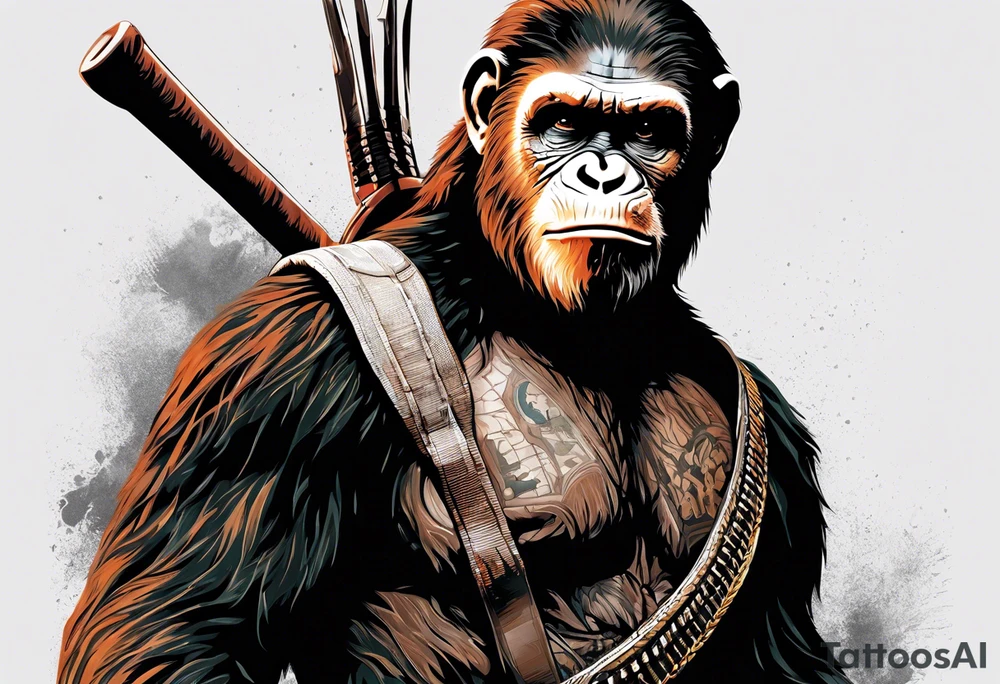 the movie planet of the apes tattoo idea