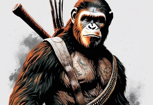 the movie planet of the apes tattoo idea