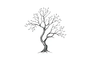 easy windy tree tattoo idea