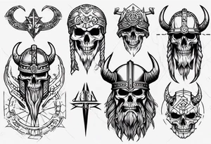 i want a tattoo of a big viking skeleton head tattoo idea