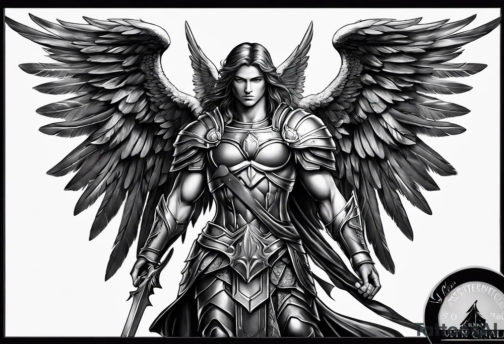 archangel warrior tattoo idea