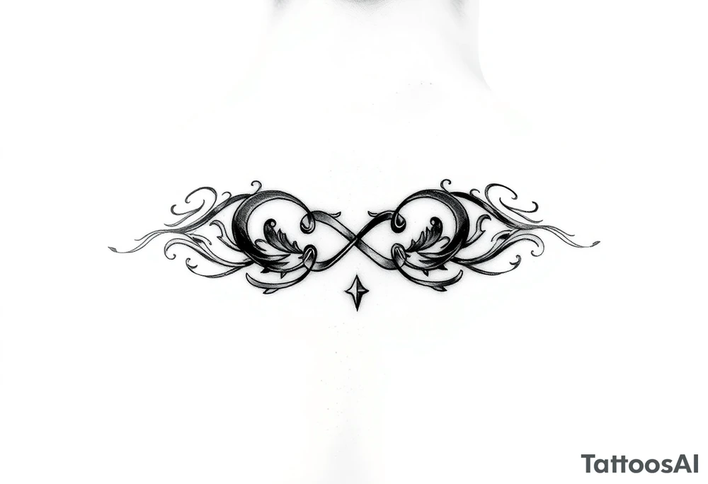 american traditional infinite love tattoo idea