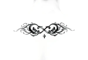 american traditional infinite love tattoo idea