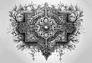 A puzzle piece with circuits branching out from it tattoo idea