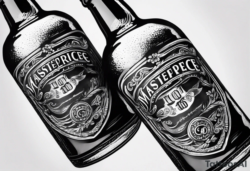 two beer bottles cheersing tattoo idea