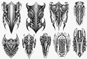Leg armor tattoo idea