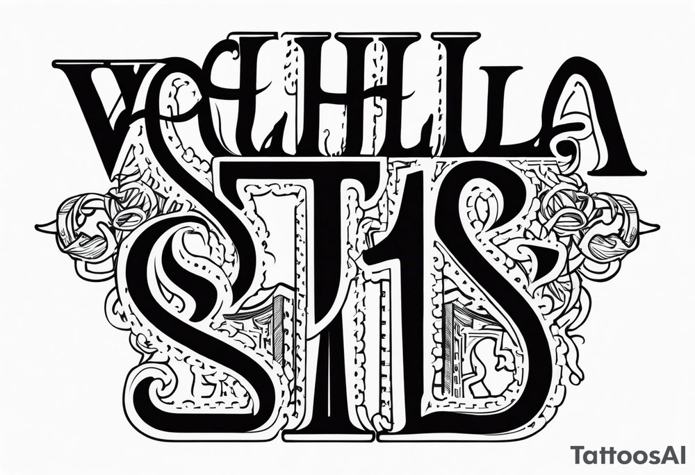 Valhalla stairs chains tattoo idea