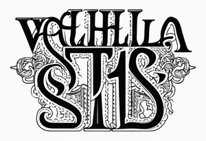 Valhalla stairs chains tattoo idea