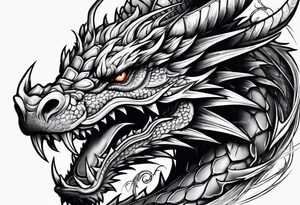 Dragon wrapped around sword tattoo idea