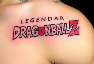 legendary dragonball z scene with energy aura and power effects tattoo idea