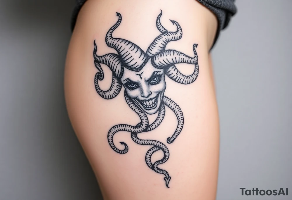 Big headed Medusa tattoo idea