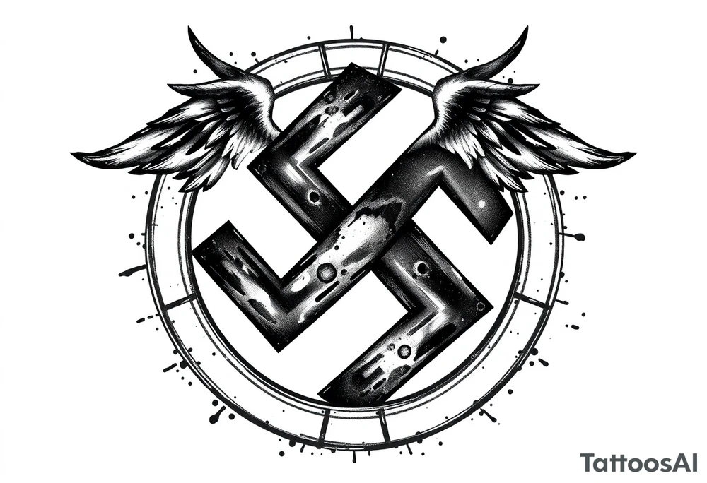 generate me swastika tattoos that the aryan brotherhood would use. tattoo idea
