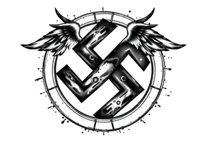 generate me swastika tattoos that the aryan brotherhood would use. tattoo idea