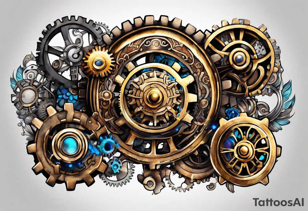 steam punk, Gears, Autism tattoo idea