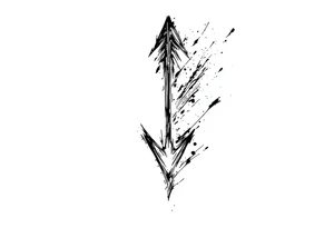 one  arrow  that look down tattoo idea