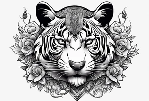 Shoulder tattoo Korean  with a Rat, pig, tiger, dog, snake tattoo idea