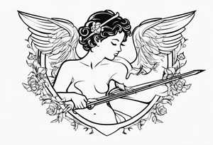 cupid shooting tattoo idea