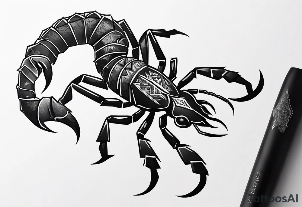 Scorpion tattoo with negative space tattoo idea