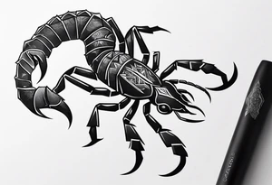 Scorpion tattoo with negative space tattoo idea