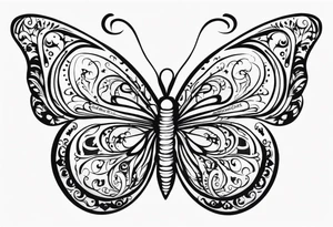 Trauma PTSD butterfly. 1.9.2023 I chose to live. tattoo idea