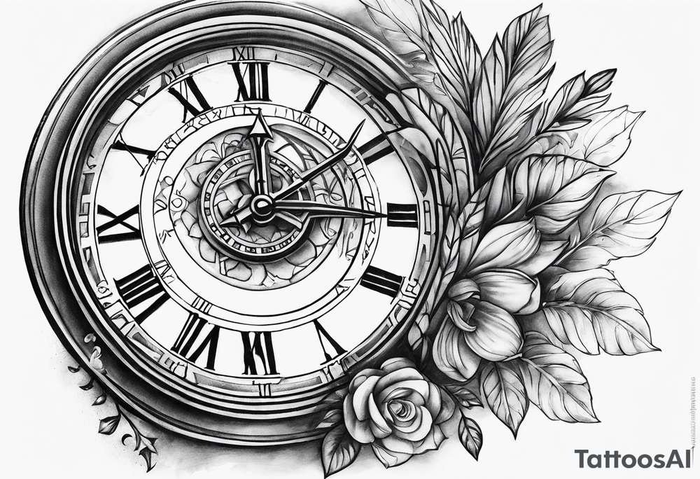 timeclock roman numeral tattoo idea