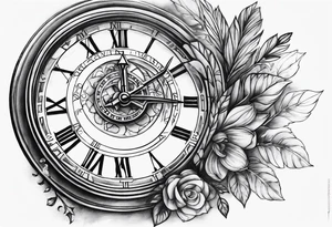 timeclock roman numeral tattoo idea