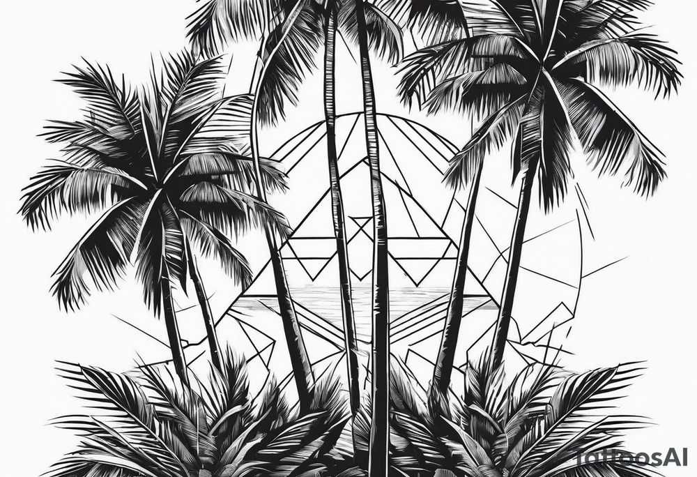 palm trees tattoo idea