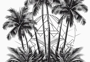 palm trees tattoo idea