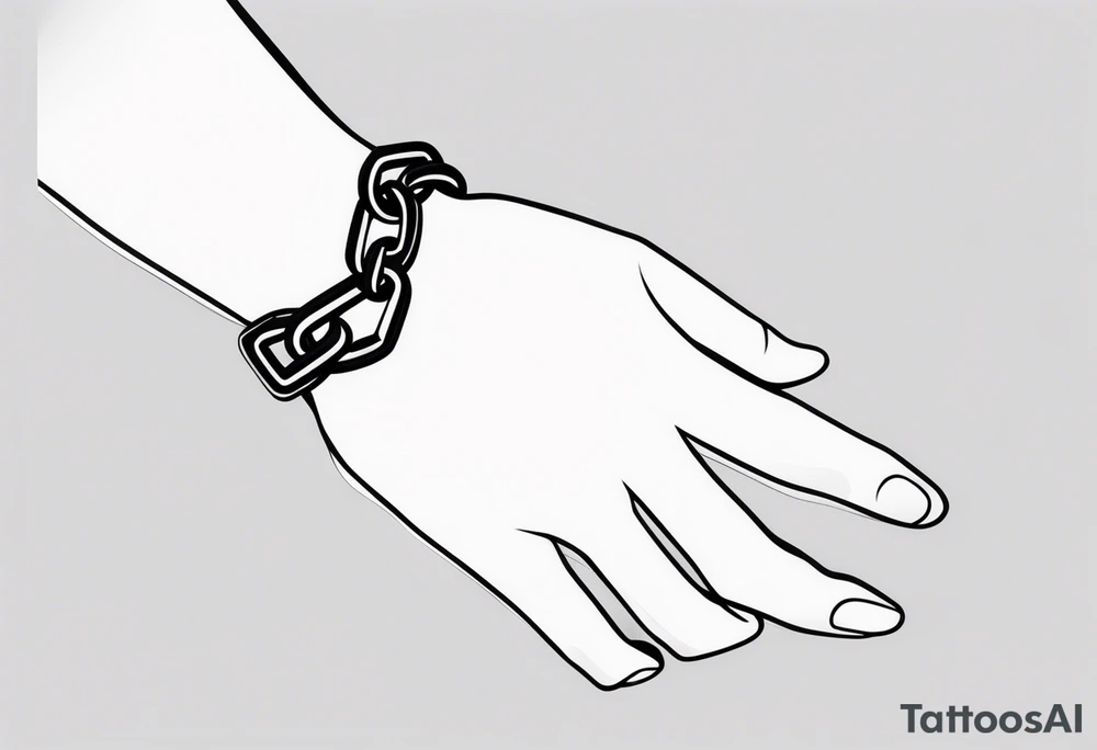 tattoo broken chain on wrist tattoo idea