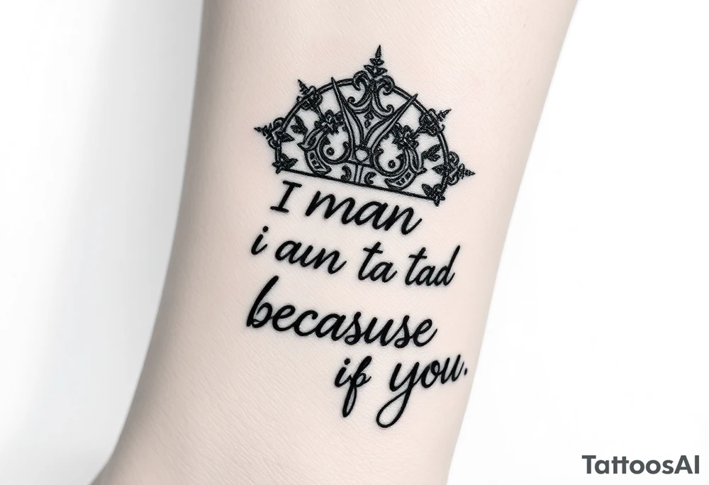 i am the man i am today because of you tattoo idea
