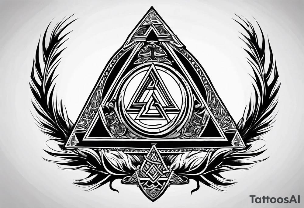 Valhalla valknut shield axe tattoo idea