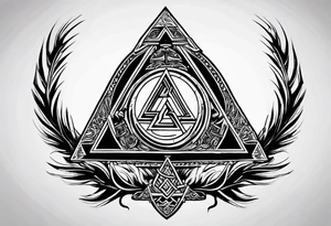 Valhalla valknut shield axe tattoo idea