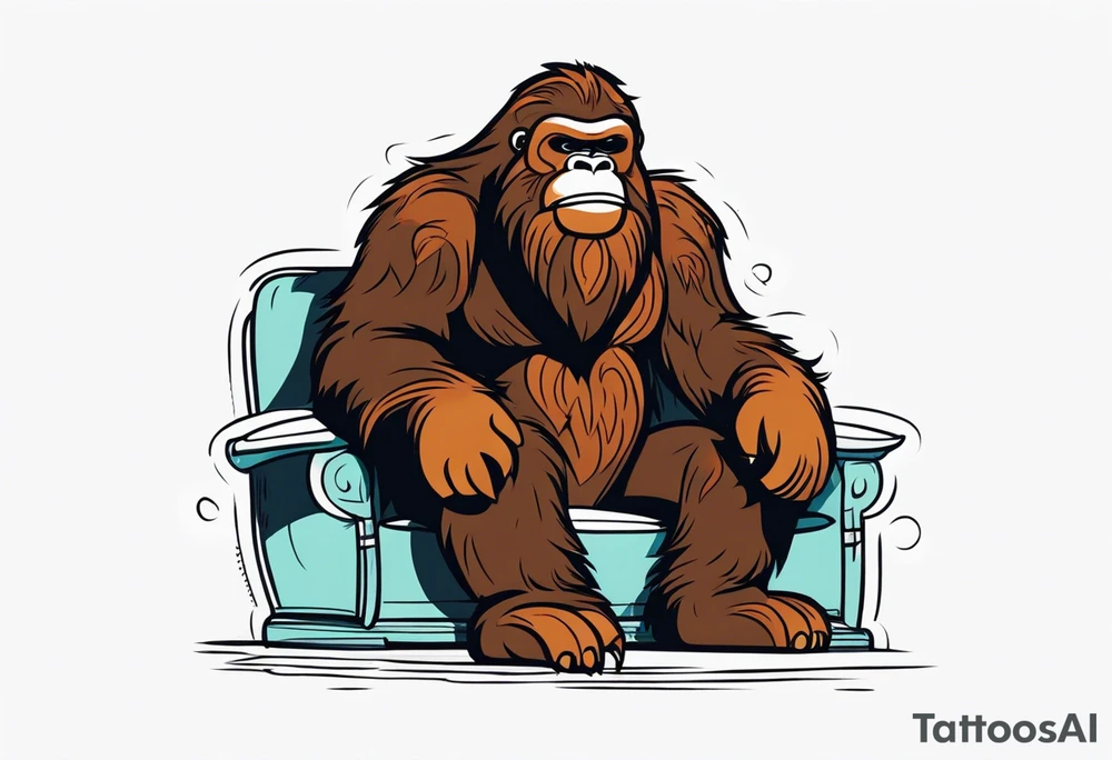 bigfoot in therapy tattoo idea