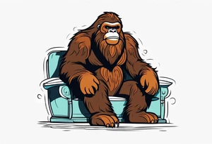 bigfoot in therapy tattoo idea