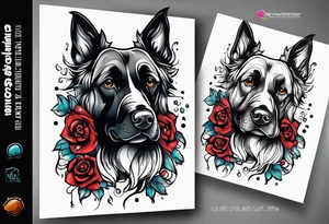 Grunge dog tattoo idea