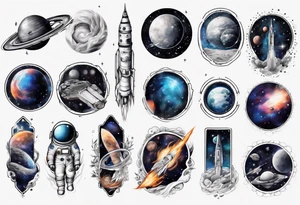 Space sleeve tattoo idea