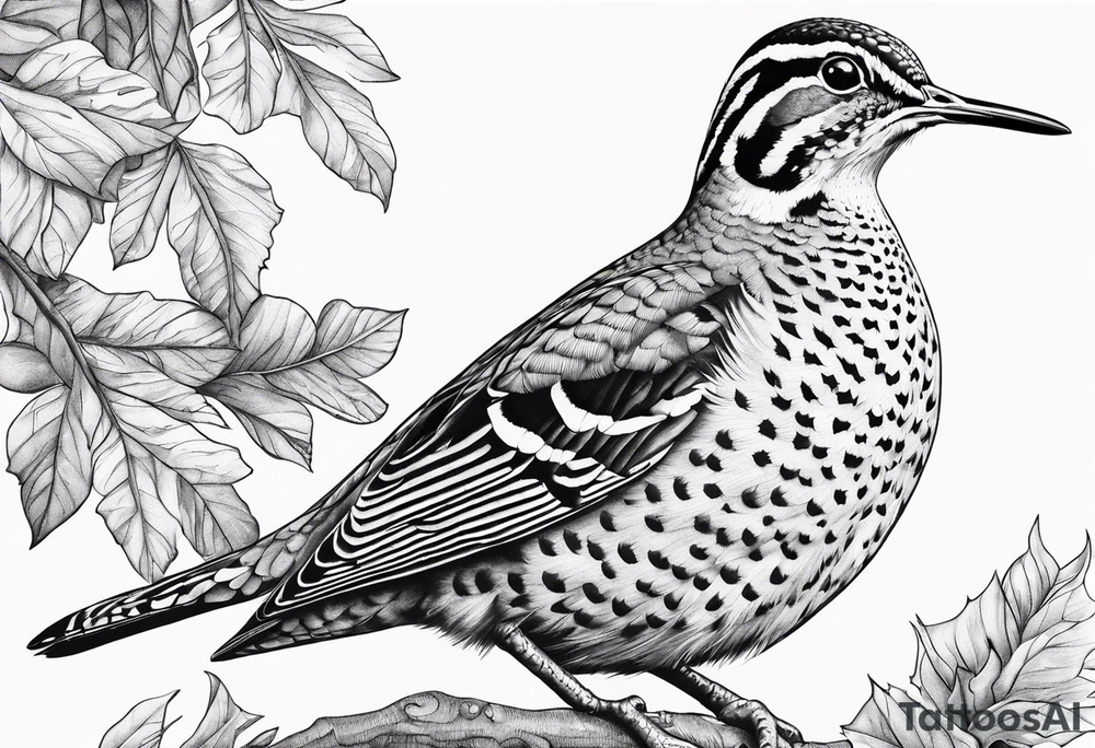 american woodcock tattoo idea