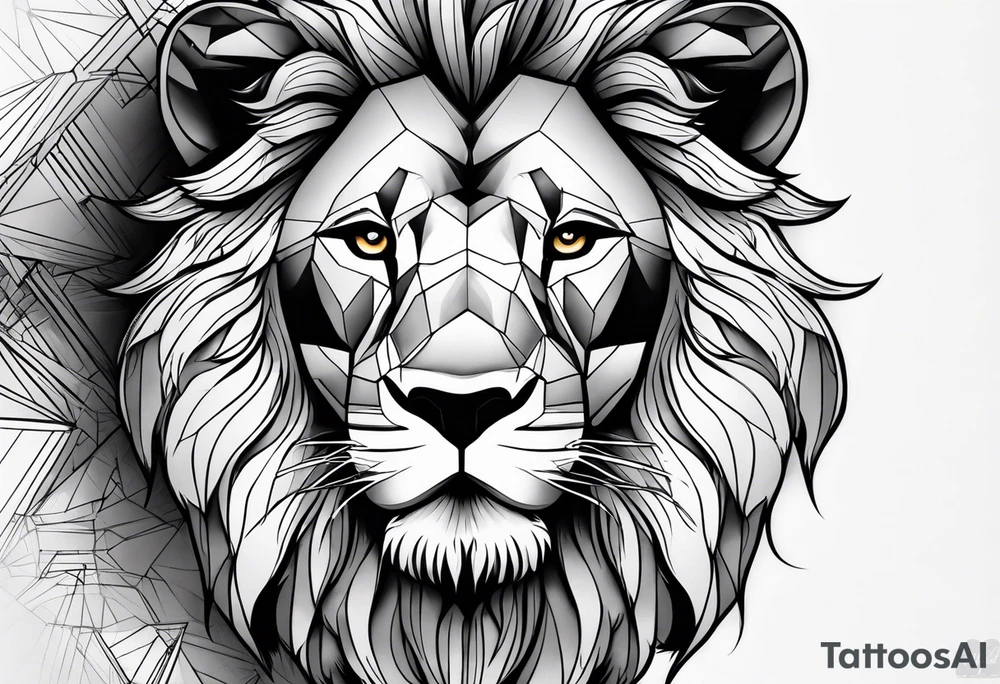 Tattooed lion tattoo idea