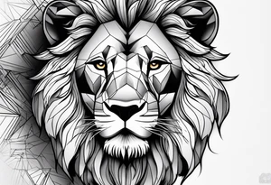 Tattooed lion tattoo idea
