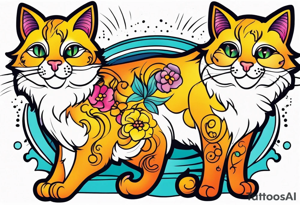 Lovely cat tattoo idea