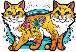 Lovely cat tattoo idea