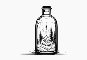 SPIRIT IN BOTTLE tattoo idea