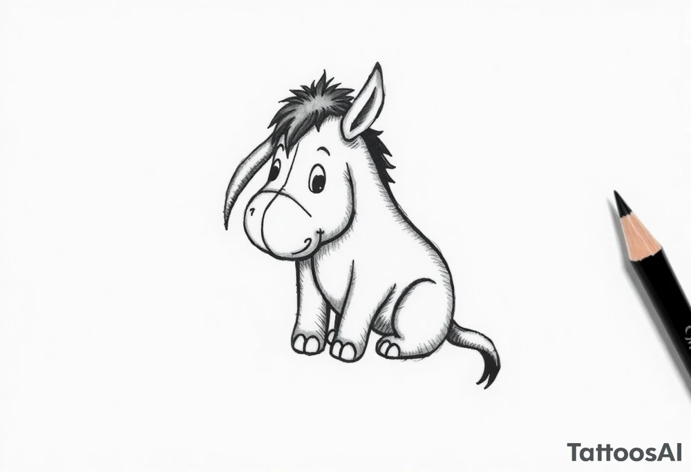 Cute Eeyore wrist tattoo tattoo idea