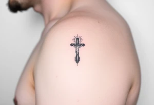 Leftist Christian, political , environmental tattoo on calf or shoulder tattoo idea