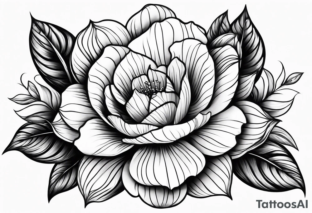 Flower design tattoo idea