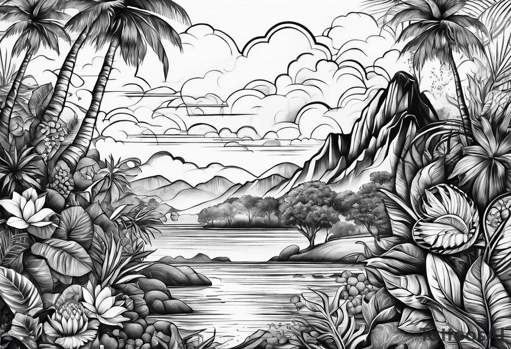 The words: "Pura vida" changed with nature, Spirituality, Meditation and something that resembles slowing down tattoo idea