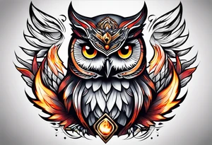 Owl Fire Mage tattoo idea