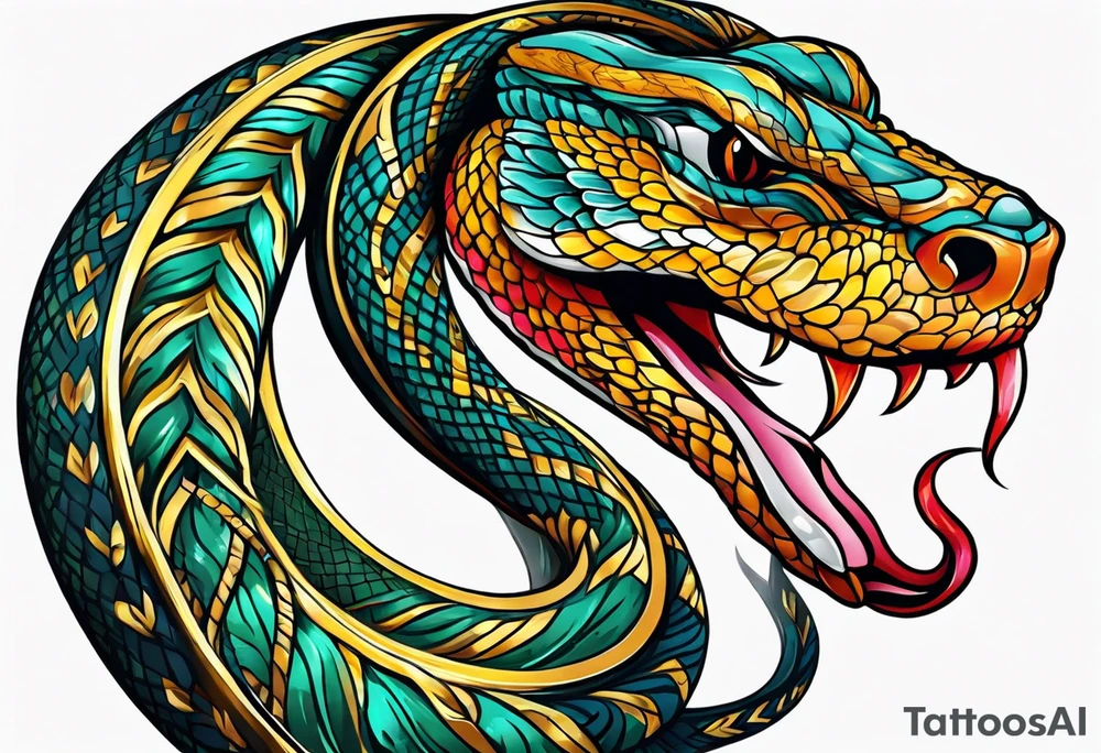 Binding snake tattoo idea